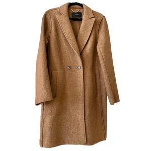 J. Crew Camel Double-Breasted Wool Coat